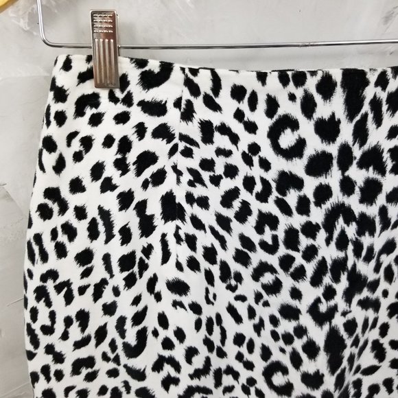 Mevisto Vintage 80's Blk & Wht leopard Print Skirt - Picture 5 of 7